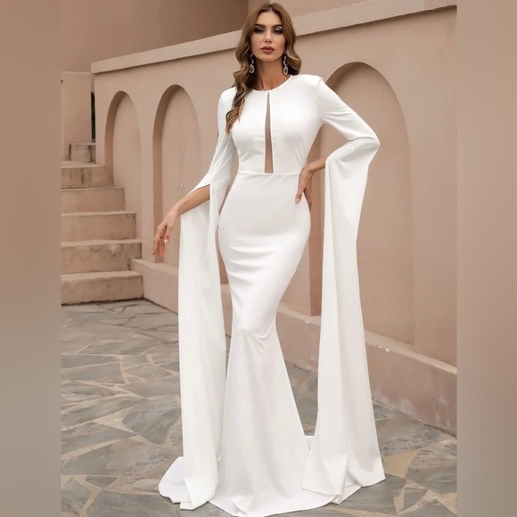 Miss Ord Zoe’sCut Out Split Sleeve Formal Dress M0924 size small - Picture 1 of 8